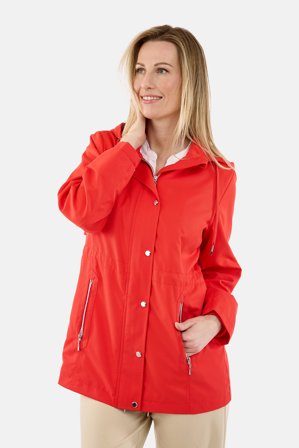 BRANDTEX - Jakke - Rød - Aftagelig Hætte