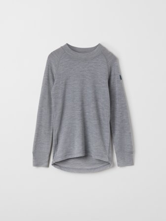 Polarn O. Pyret Merinoull tröja - 74 - 80 - barnkläder - grey