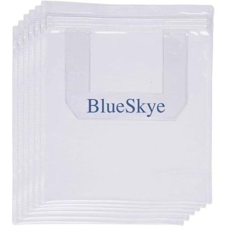 6 x lentokentän turvallisuustarkastusnestepussia - läpinäkyvä muovipussi nesteille 20x20cm käsimatkatavaranesteille, vetoketjullinen ja Ison-