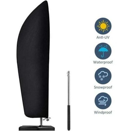 Beskyttende trekk for hengende parasoll 2 til 4 m bred Oxford 210D stoff vanntett med UV-bestandig støv 265x40/70/50cm