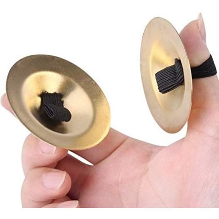 1 par fingercymbaler magdans mässing tibetanska cymbaler yoga spirituell buddhistisk handperkussionsinstrument