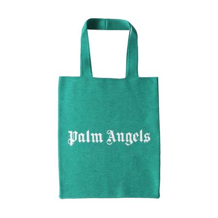 Palm Angels Logo Shopper Tas , Groen , Heren , Maat: ONE Size