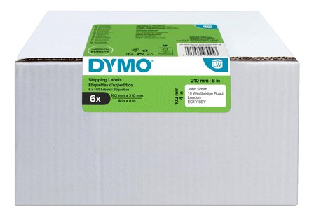 DYMO Dymo LabelWriter 102mm X 210mm DHL Labels (White) 6 Rolls X 140 Label