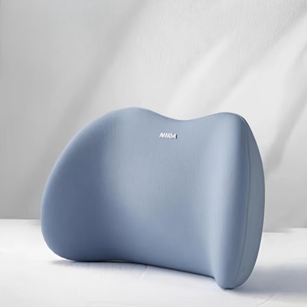 COFIT Ergonomisk Lumbar Støttepute & Sengeryggpute - Memory Foam Posture Corrector for Kontorstol & Soving, Rosa Kun Håndvask Midjepute