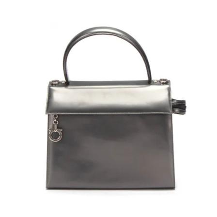 Salvatore Ferragamo Pre-owned Pre-owned Leather handTass , Grijs , Dames , Maat: ONE Size Vintage Tassen