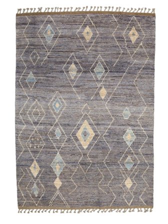 Berber Style Rug Modern Dark Grey/Brown (Wool, Afghanistan)