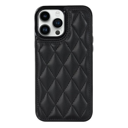 Etui til iPhone 13 Pro svart ins dobbel spenne kortholder diamant skinn