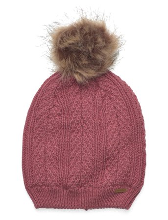 Hat W. Detachable Fake Fur Pink Minymo