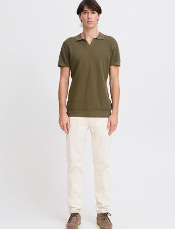 Casual Friday Cfmateo Ss Structured Polo Knit - Green - S