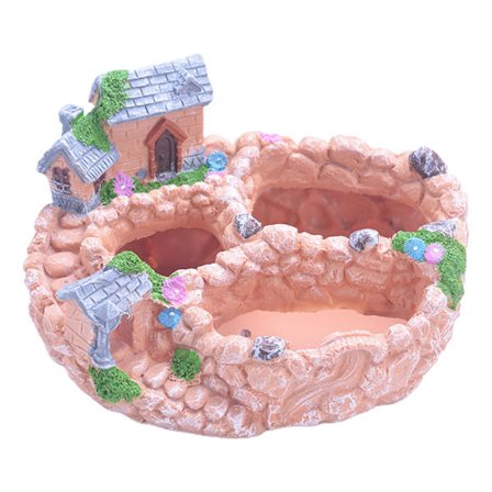 Fairy Resin Planter Modern Trädgård Miniatyr Sweet House Stuga Blomkruka DIY Bonsai krukor för suckulenta växter Inomhus utomhus bordsskiva dekoration