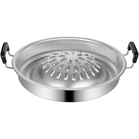 Thaimaalainen Korealainen BBQ Grillipannu Grillilevy Camping BBQ Pannu Savuton Paistinpannu Ruoanlaitto Liha Vihanneslevy Lautanen Ulkokäyttöön 30cm