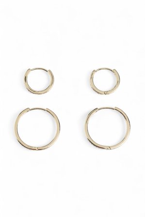 NA-KD 2er-Pack Strass-Creolen - Schmuck - Gold - One Size