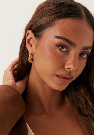 Pilgrim Autumn Chunky Retro Hoop Earri Klær