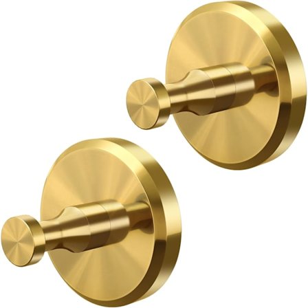 Genanvendelige Vandtætte Sugekopkroge til Indendørs Brusebad Håndklædeholder Vægmonteret Holder til Køkken Badeværelse 2 Stykker Guld