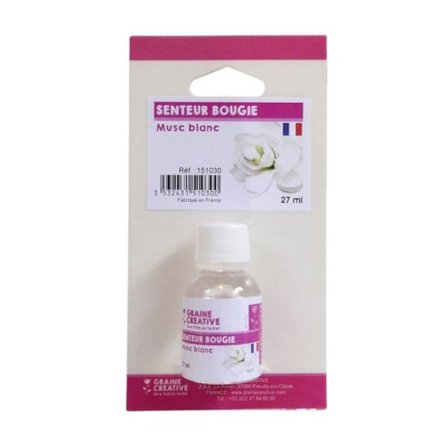 Doft för ljus - Vit Musk - 27 ml - Tillverkad i Frankrike - Moschusdoft - DIY