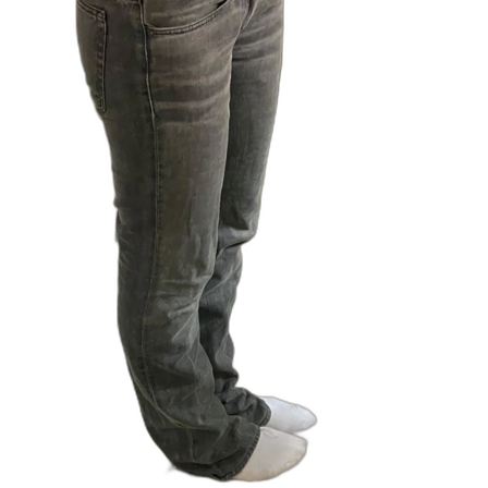 Gråa lågmidjade acne jeans