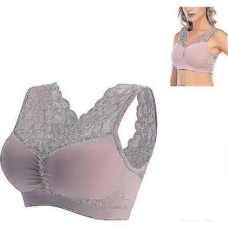 Anti-hängiga Bröst BH, Nula BH Anti Häng, Plus Size Spets Andningsbar Sov Sport BH Trådlös Anti Häng BH