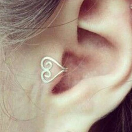Enkel Øredobb Legering Gren, Tragus Piercing, Ikke-Piercing Klips