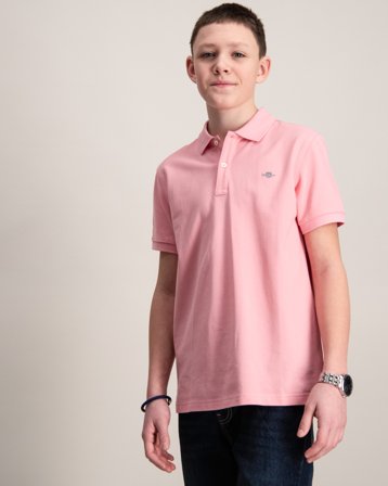 GANT SHIELD SS PIQUE Rosa Piké Kille - Kids Brand Store