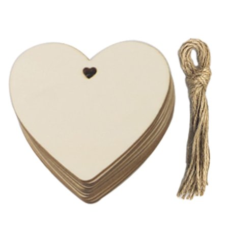 20 stk. hjerteformede treutskjæringer i tre, umalte