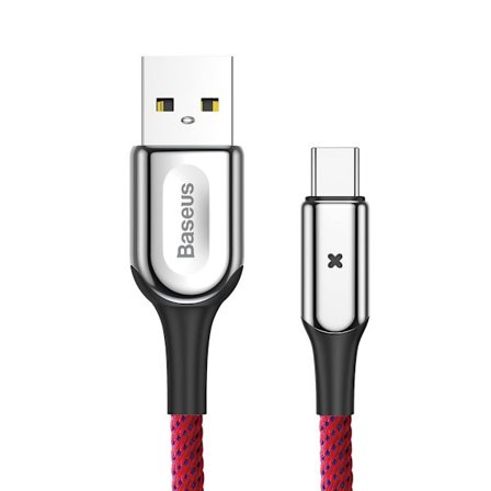 Baseus USB-C 3Amp oprullet ladekabel - 50cm