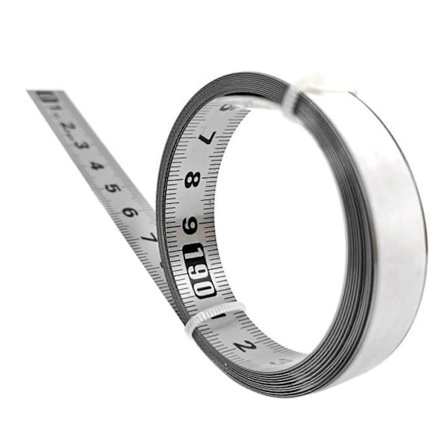 Självhäftande skala i rostfritt stål Precision Träbearbetningsguide Självhäftande måttband Metall Ru