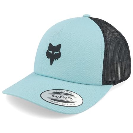 Fox - Blå trucker Keps - Fox Head Vintage Wash/Black A-Frame Trucker @ Hatstore