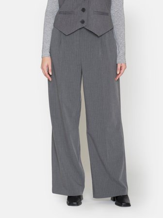 B. COPENHAGEN - Bukser Med Vidde Ben - Grå - Nålestribet