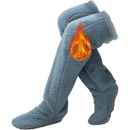 Knee High Tofflor och Fluffiga Strumpor - Vinterkomfort