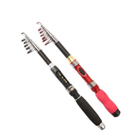 Teleskop fiskestang Bærbar fiskestang RØD 1.0M 1.0M