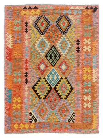Kilim Afghan Old Style Rug Hand Woven 151X198 Afghanistan
