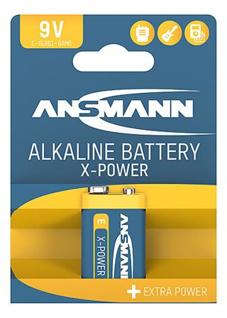 ANSMANN BATTERI ALKALINE 9V XPOWER