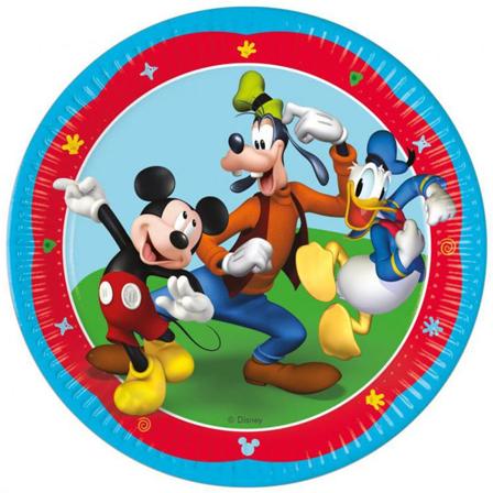 Mickey Mouse Rock The House Tallerkener 23 cm 8-pakning