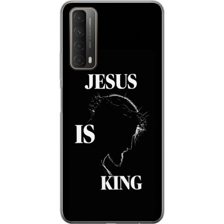 Yhteensopiva Puhelinkuori Huawei P smart 2021 Värikkäitä kawaii-hahmoja pinottuna pystysuunnassa violetilla taustalla, pehmeillä muodoilla ja leikkisä