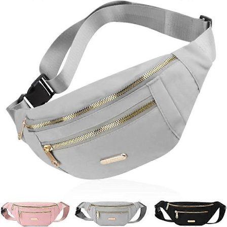 Taljetaske, vandtæt løbe-taljetaske til mænd og kvinder, justerbare bælte-taljepakker til udendørs, sport, vandring, rejser