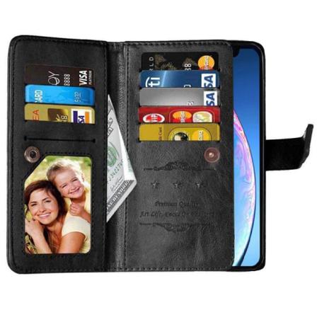 Dubbelflip Flexi 9-kort Apple Iphone 11 (6.1") Svart