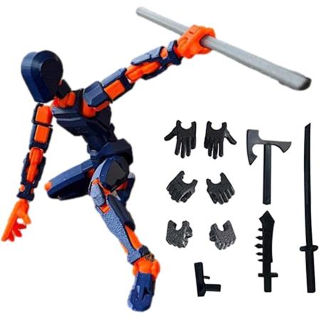 T13 Actionfigur, Titan 13 Actionfigur, Robot Actionfigur, 3D-trykt Actionfigur[HK] orange+blue
