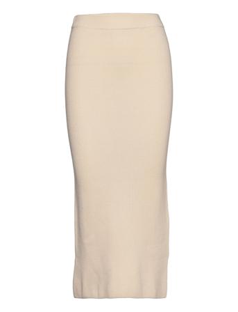 Joanne Skirt 14303 Knälång Kjol Beige Samsøe Samsøe
