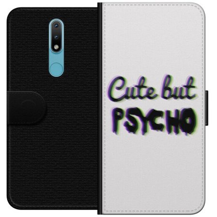 Kompatibel Tegnebogsetui til Nokia 2.4 Rainbow-farvet legetøjsfigur med et glad ansigt og farverige cirkler i en legesyg studieillustration