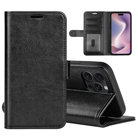 Wallet-fodral till iPhone 16 Pro Max - Svart