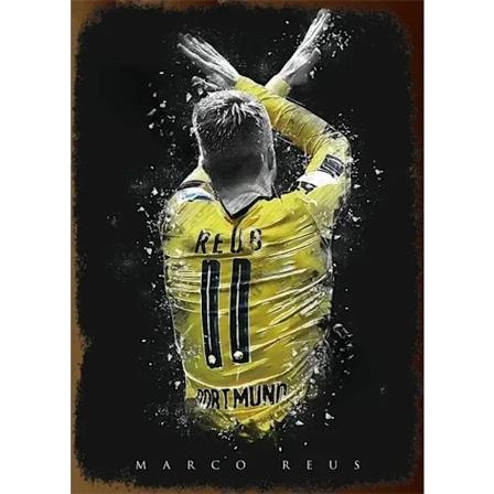 Fotboll Star Poster Metal Aluminium Tecken Dekorativ Bakgrund Väggdekoration För Bar Club Workshop Rum Vägg Art Hem Inredning 5 30x20-Aluminum