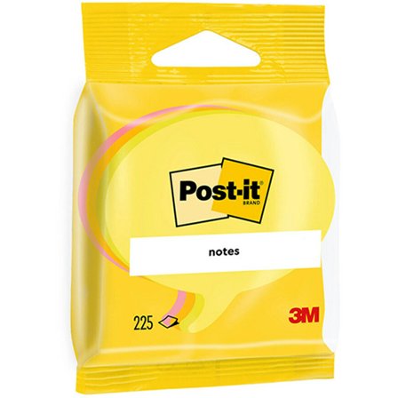 3M Post-it 70x70 Gul/Hvit Snakkeboble