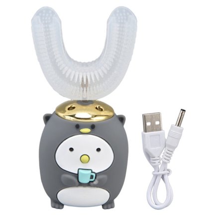 Børnetandbørste med U-form, 360 graders oral rengøring, 5 tilstande, automatisk smart hukommelse