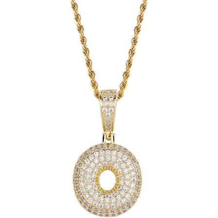 Guld bokstavskedja halsband för kvinnor personligt initialt namn halsband män rostfritt stål repkedja