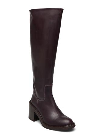 Boots - Block Heel Høye Støvletter Svart ANGULUS*Betinget Tilbud