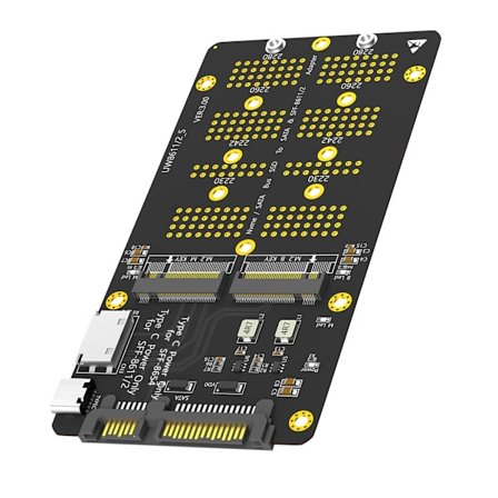 M.2 SATA3 till SATA3 och M.2 NVME till SFF-8611 Konverterkort för Datalagring
