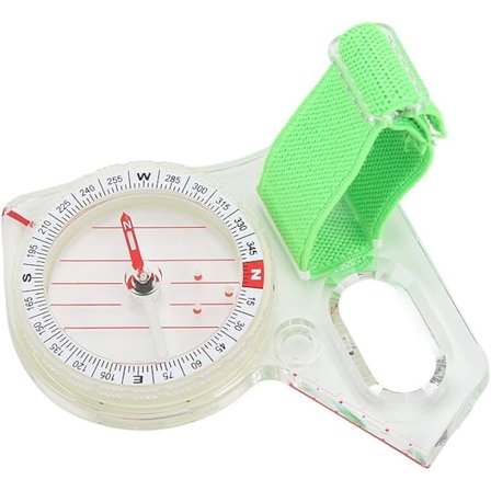 Fingerkompass tommel mini kompass med lyspunkt for eventyrorientering grunnleggende trening rask retning