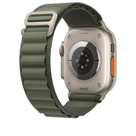 Nylon Alpine Loop Klokkereim Kompatibel med Apple Watch Ultra 9/8/7/6/SE/5 44/45/49mm Grønn
