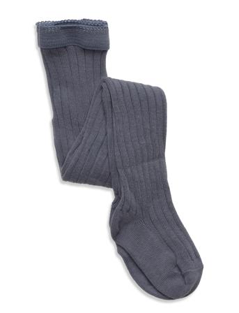 Cotton Rib Tights Socks & Tights Tights Blå Mp Denmark