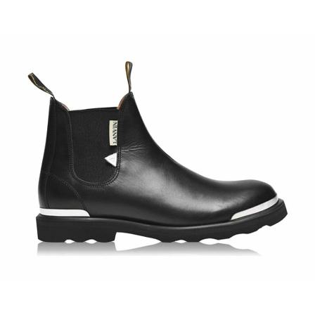 Lanvin, Logo Tag Chelsea Boots Czarny, Mężczyzna, Rozmiar: 42 EU
